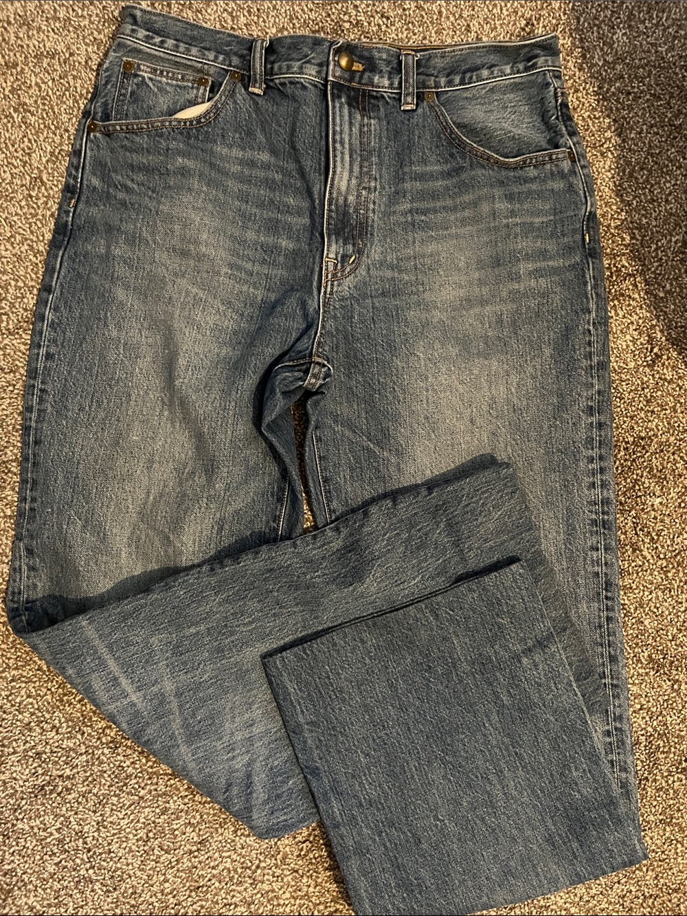 Alexa Chung for Madewell High-Rise Flare Jeans in Mid Blue Wash SZ 29 - Picture 10 of 11
